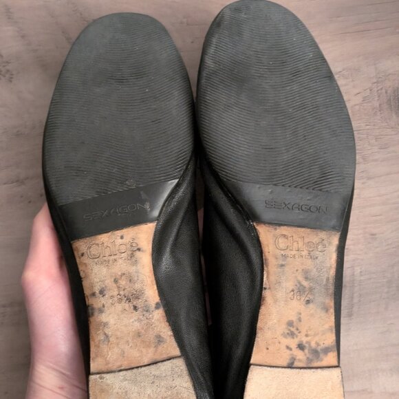 Chloe Lauren Scalloped Ballet Flats in Black (Size 6 or 36.5) - Picture 6 of 9